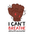 I Can`t Breathe protest banner